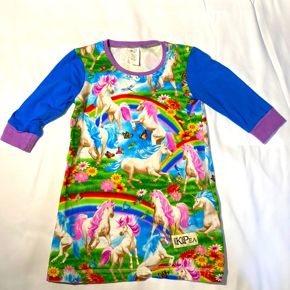 KPEA Cotton Unicorn Dress - size 4